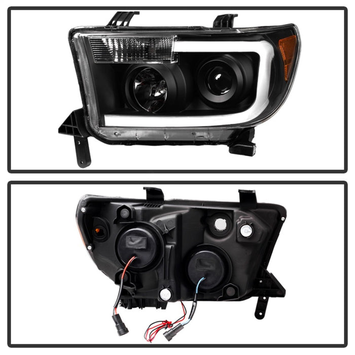 SPYDER 9027888 xTune Toyota Tundra 07-13 LED Light Bar Projector Headlights Black PRO-JH-TTU07-LED-BK