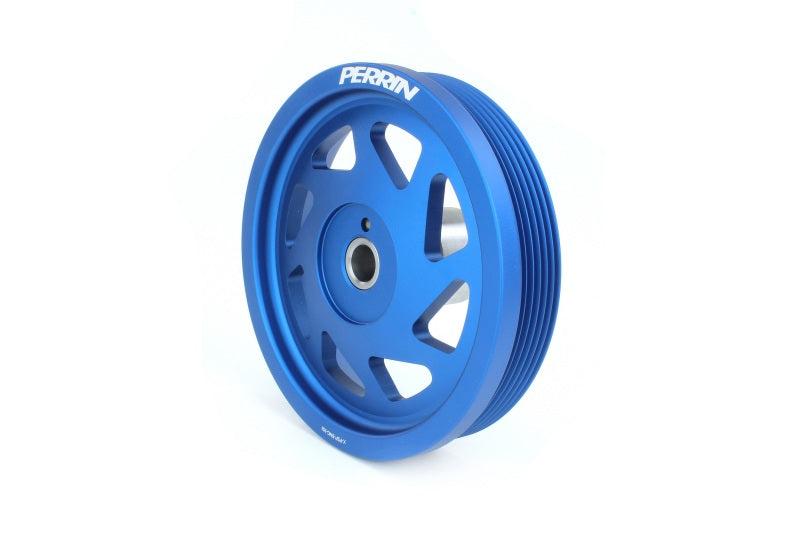 Perrin Performance PSP-ENG-104BL Perrin 19-21 Subaru WRX / 16-18 Forester Lightweight Crank Pulley (FA/FB Engines w/Large Hub) - Blue
