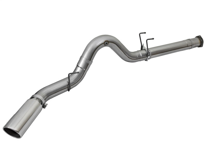 aFe 49-43090-P LARGE BORE HD 5in 409-SS DPF-Back Exhaust w/Polished Tip 2017 Ford Diesel Trucks V8 6.7L (td)