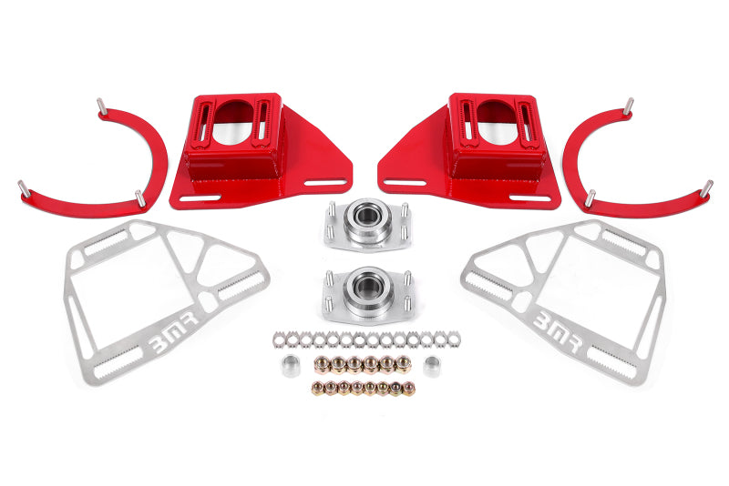 BMR Suspension WAK331R 82-92 Chevy Camaro Caster/Camber Plates w/ Lockout Plates - Red