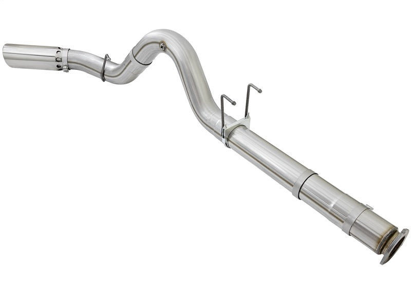 aFe 49-03090-P ATLAS 5in DPF-Back Alum Steel Exhaust System w/Polished Tip 2017 Ford Diesel Trucks V8-6.7L (td)