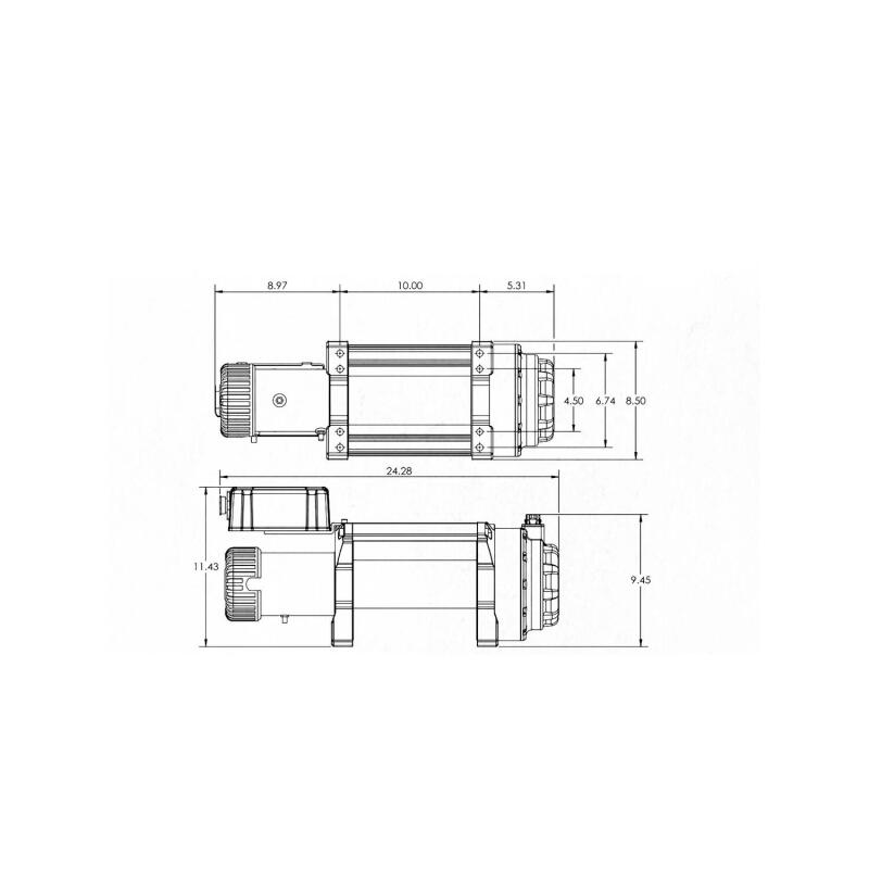 Superwinch 1518001 18000 LBS 12V DC 33/64in x 79 ft Synthetic Rope Tiger Shark 18000SR Winch