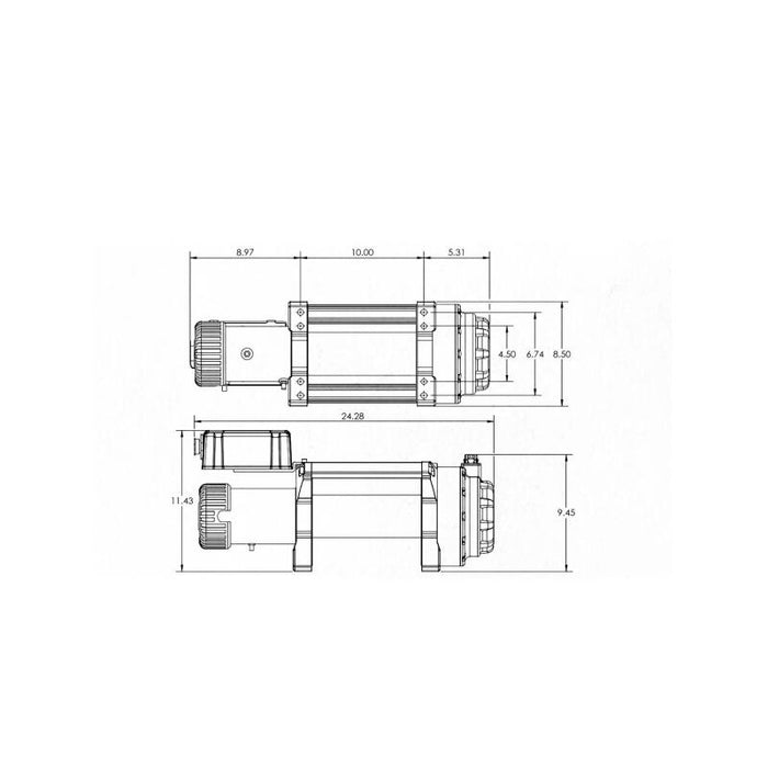 Superwinch 1518001 18000 LBS 12V DC 33/64in x 79 ft Synthetic Rope Tiger Shark 18000SR Winch