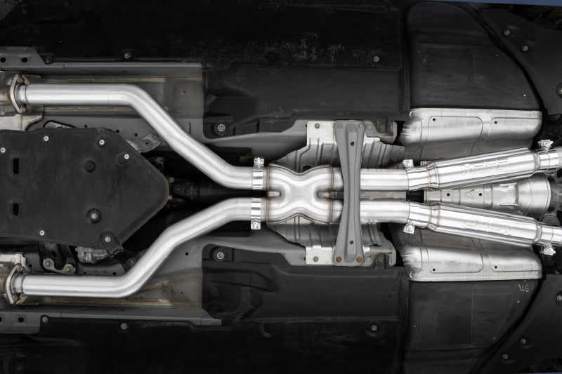 MBRP S4406304 17+ Infiniti Q60 3.0L RWD/AWD 3in Cat-Back Dual Split Rear Street Version w/4.5in OD Tips -T304