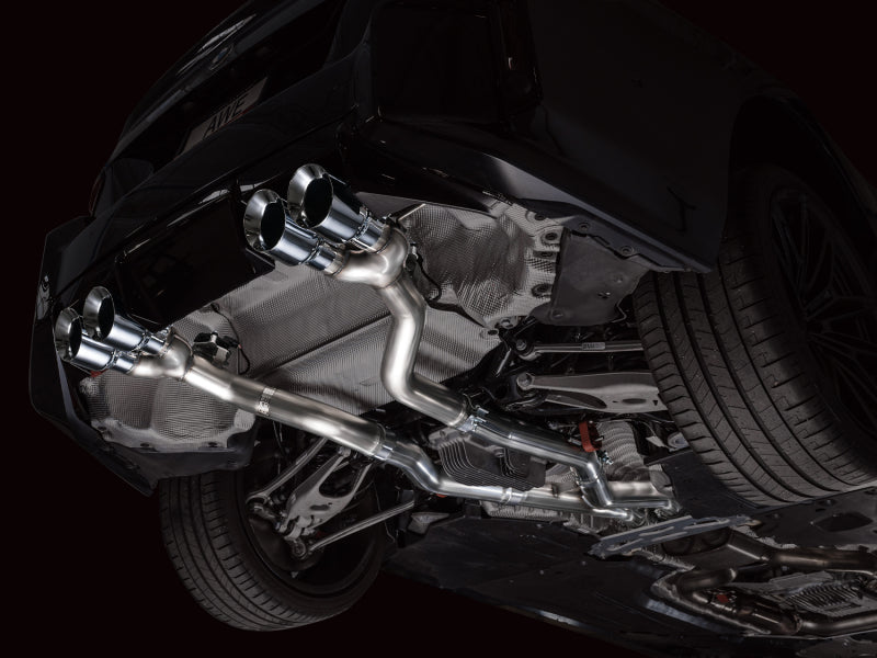 AWE Tuning 3020-42487 23-24 BMW G87 M2 Track Edition Exhaust - Chrome Silver Tips
