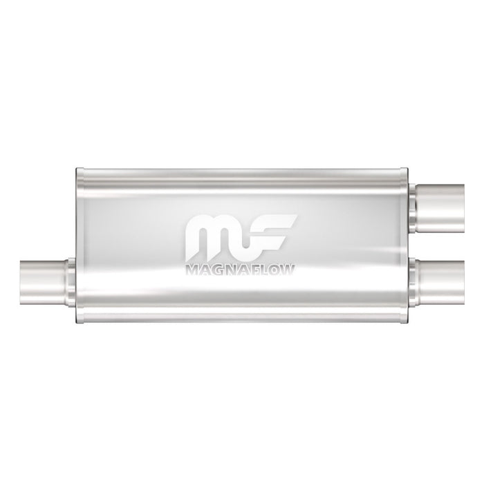 Magnaflow Perf Exhaust MAG12266 Stainless Muffler 2.5in Inlet Offset/Dual 2.25in