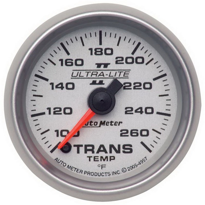 AutoMeter 4957 Autometer Ultra-Lite II 2-1/16in Transmission Temperature 100-260 Deg F Digital Stepper Motor Gauge