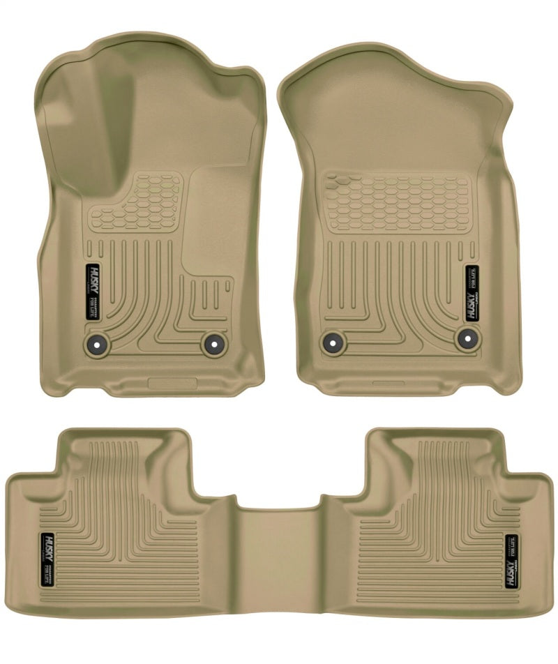 Husky Liners 99153 16-22 Dodge Durango Weatherbeater Tan Front & 2nd Seat Floor Liners