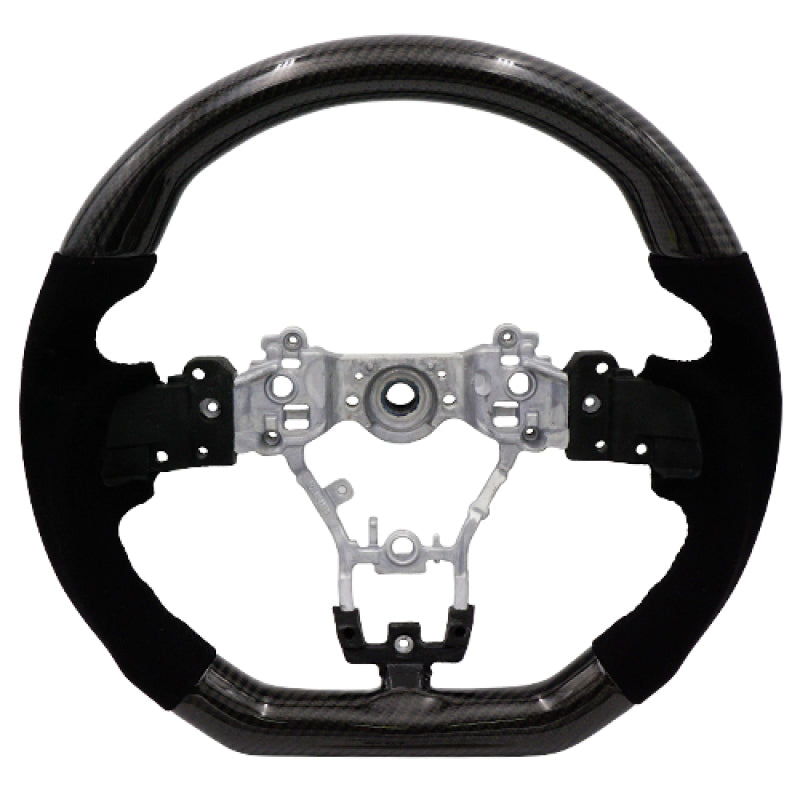 BLOX Racing BXSW-50010-B 15-21 Subaru Carbon/Alcantara Steering Wheel Black Stitching