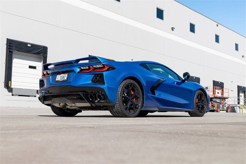 CORSA Performance 21103BLK Corsa 20-25 Corvette C8 3in Valved Cat-Back 4.5in Blk Quad Tips Fits Factory Perf Exhaust DeletesAFM