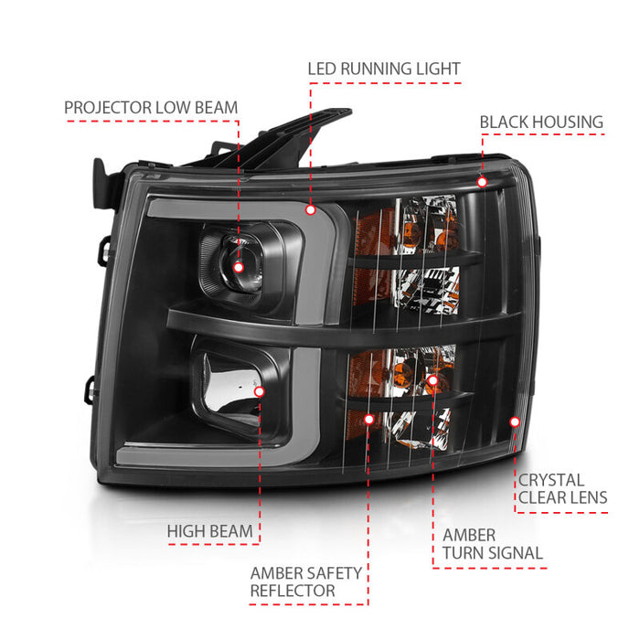 ANZO 111480 ANZ LED/Projector Headlights
