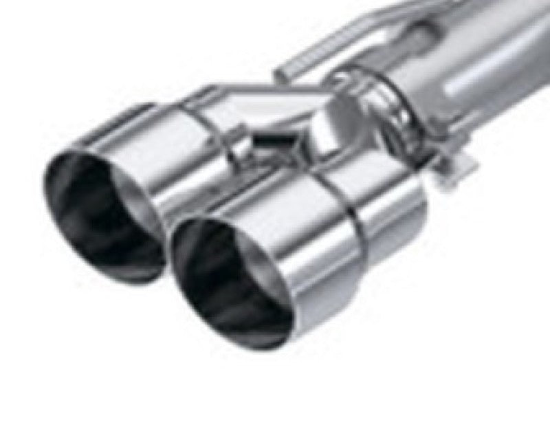 MBRP T5182 3in ID / Dual 4in OD Out Staggered L 9.87in / R 9.37in Single Wall T304 SS Univ Exhaust Tip