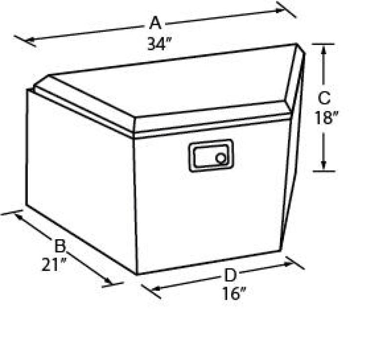 Tradesman 76120 Aluminum Trailer Tongue Storage Box (16in.) - Black