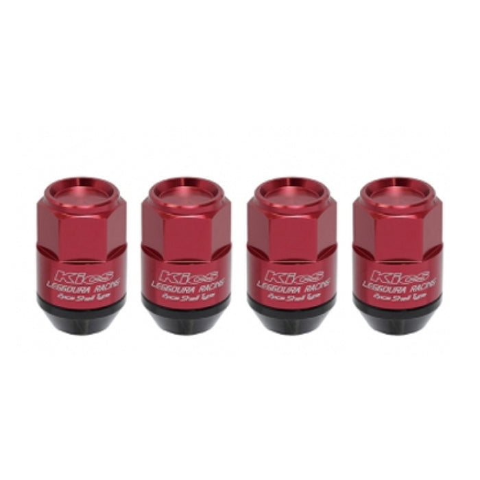 Project Kics WCL3513R Leggdura Racing Shell Type Lug Nut 35Mm Closed-End Look 16 Pcs + 4 Locks 12X1.25 Red