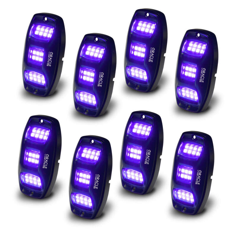 ORACLE Lighting 5895-339-8 Oracle Underbody RGB+W Wheel Well Rock Light Kit - 8 PCS - ColorSHIFT