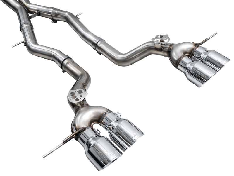 AWE Tuning 3020-42487 23-24 BMW G87 M2 Track Edition Exhaust - Chrome Silver Tips
