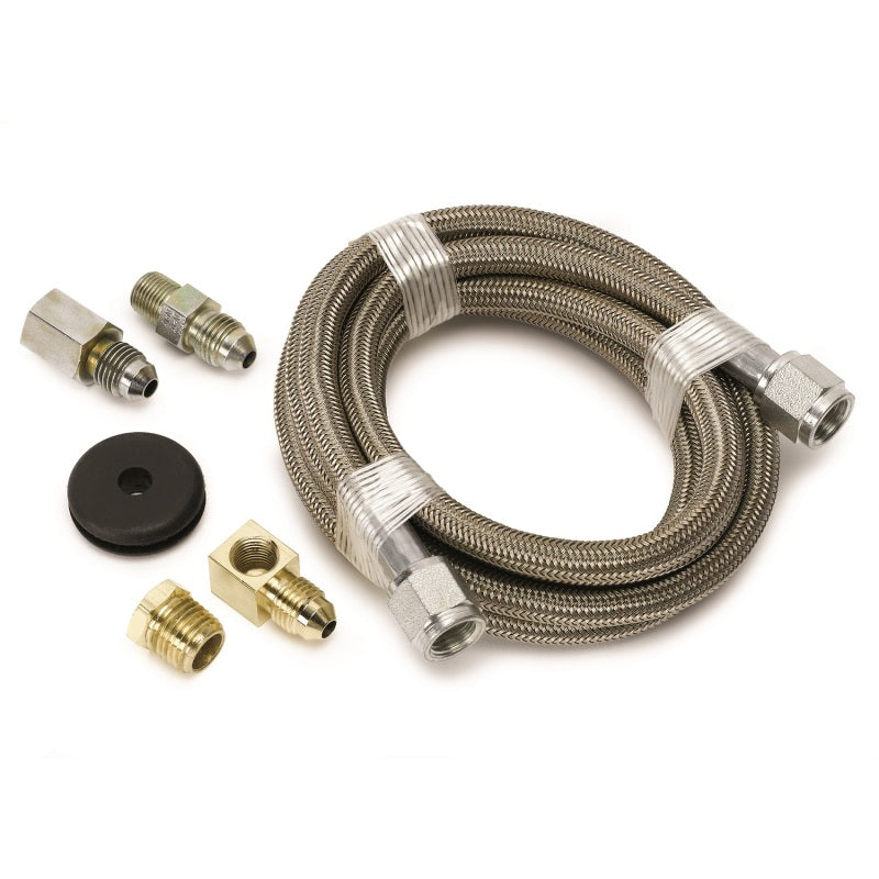 AutoMeter 3228 Autometer #4 Braided SS Line (-4AN) 6ft -4AN and 1/8in NPTF Fittings