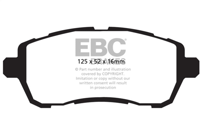 EBC DP42002R 10+ Ford Fiesta 1.6L (Excl ST) Yellowstuff Front Brake Pads