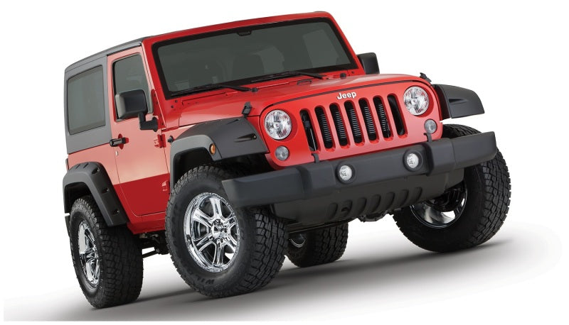 Bushwacker 10077-02 07-18 Jeep Wrangler Pocket Style Flares 2pc - Black
