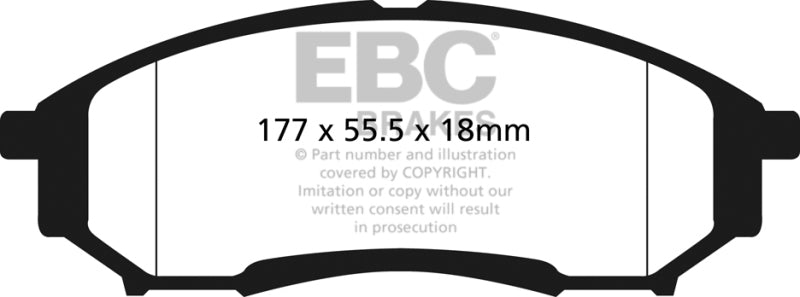 EBC DP41778R 05-07 Ford F250 (inc Super Duty) 5.4 (2WD) Yellowstuff Rear Brake Pads