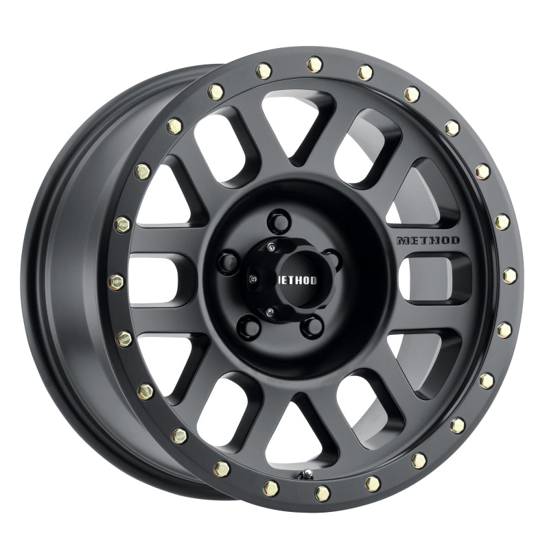 Method Wheels MR30978550500 Method MR309 Grid 17x8.5 0mm Offset 5x5 94mm CB Matte Black Wheel