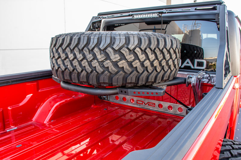 DV8 Offroad TCGL-01 2019+ Jeep Gladiator In-Bed Adjustable Tire Carrier