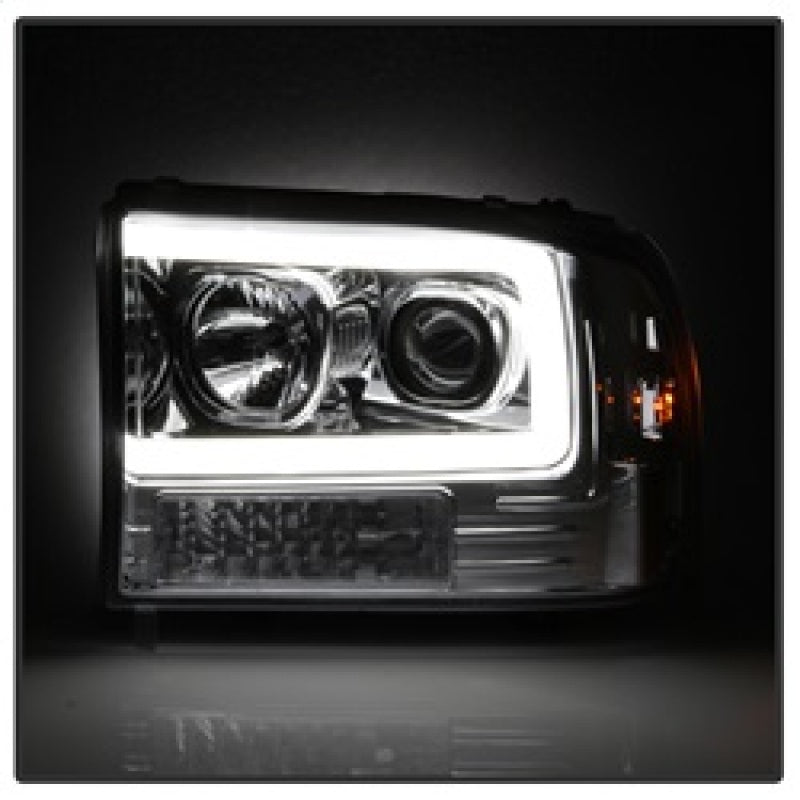 SPYDER 5084675 Spyder 99-04 Ford F-250 Super Duty Light Bar Projector Headlights - Chrome (PRO-YD-FF25099V2-LB-C)