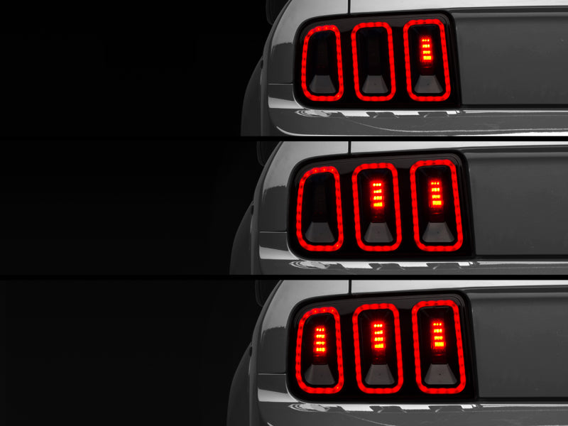 Raxiom 49169 05-09 Ford Mustang Gen5 Tail Lights- Black Housing (Smoked Lens)