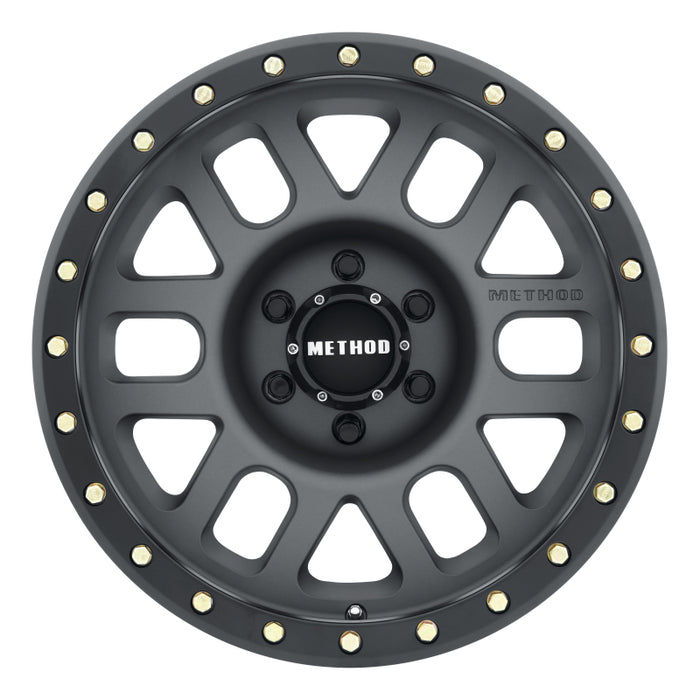 Method Wheels MR30978560800 Method MR309 Grid 17x8.5 0mm Offset 6x5.5 108mm CB Titanium/Black Street Loc Wheel