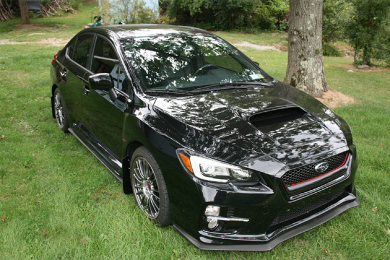 Rally Armor MF32-UR-BLK/LBL 15-21 Subaru WRX/STI Black UR Mud Flap w/Light Blue Logo