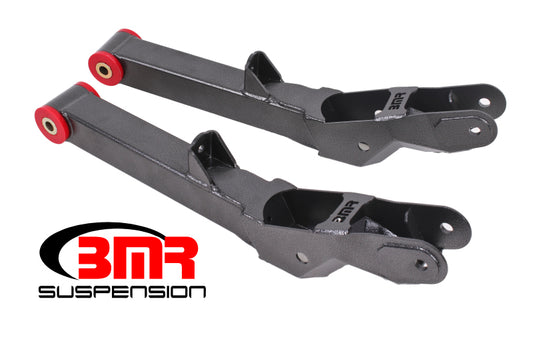 BMR Suspension TCA028H BMR 10-15 5th Gen Camaro Rear Lower Control Arms Non-Adj. (Polyurethane) - Black Hammertone