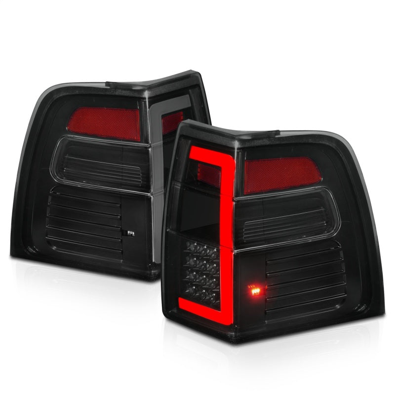 ANZO 311409 07-17 Ford Expedition LED Taillights w/ Light Bar Black Housing Smoke Lens