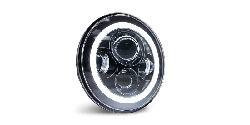DV8 Offroad HL7JK-02 07-18 Jeep Wrangler JK LED Projector Headlights w/ Angel Eyes