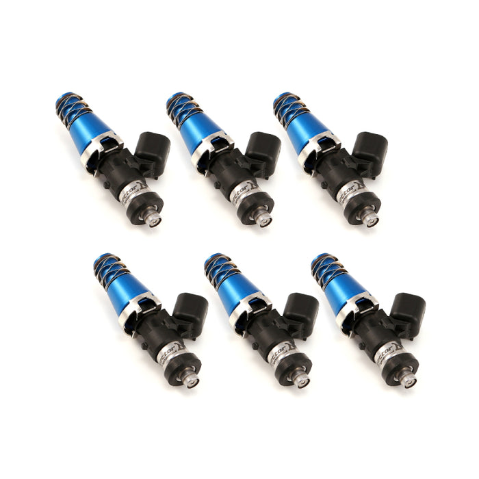 Injector Dynamics 1050.60.11.D.6 ID1050X Injectors 11mm (Blue) Adaptor Tops Denso Lower Cushions (Set of 6)