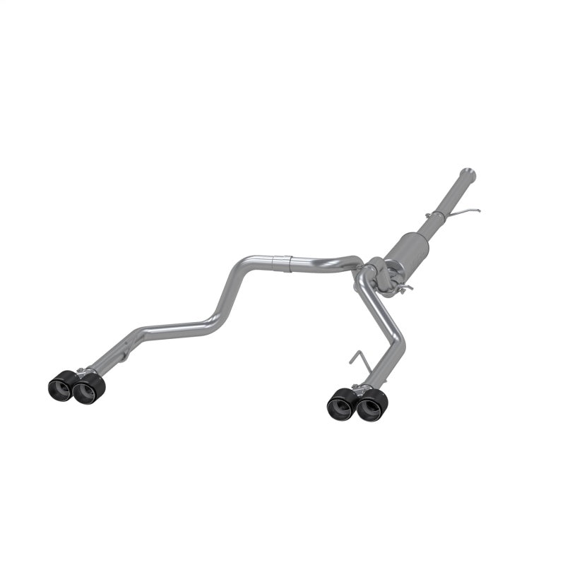 MBRP S50053CF 19-21 Chevy Silverado 1500 6.2L 2.5in Dual Split Rear Cat Back w/ Quad Carbon Fiber Tips- T304