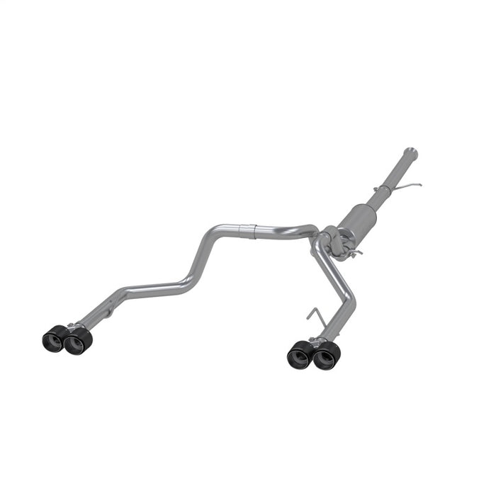 MBRP S50053CF 19-21 Chevy Silverado 1500 6.2L 2.5in Dual Split Rear Cat Back w/ Quad Carbon Fiber Tips- T304