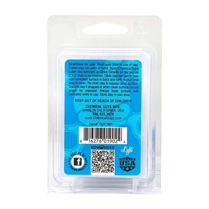 Chemical Guys CLY_401 Clay Bar (Light Duty) - Blue