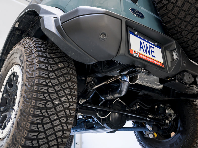 AWE Tuning 3015-21000 2021+ Ford Bronco 0FG Exhaust (No Tips) w/ Bash Guard
