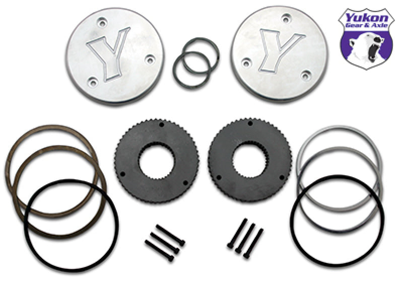 Yukon Gear & Axle YHC50005 Yukon Gear Hardcore Drive Flange Kit For Dana 60 / 35 Spline Outer Stubs. Yukon Engraved Caps