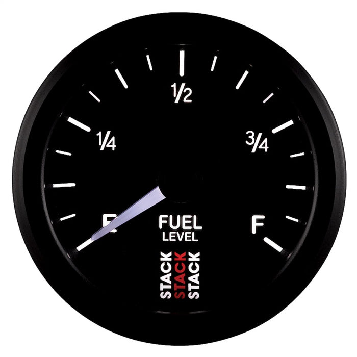 AutoMeter ST3315 Autometer Stack Instruments 52mm 0-280 Ohm Programmable Pro Stepper Motor Fuel Level Gauge - Black