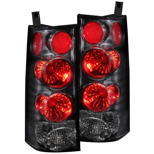 ANZO 211090 2003-2015 Chevrolet Express Taillights Black