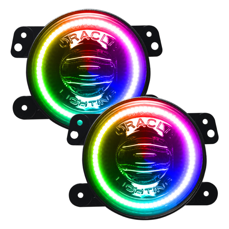 ORACLE Lighting 5846-332 Oracle Jeep Wrangler JK/JL/JT High Performance W LED Fog Lights - ColorSHIFT - Dynamic SEE WARRANTY