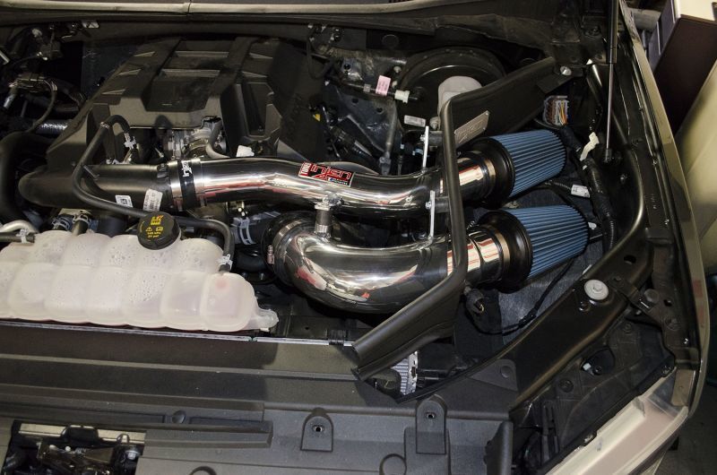Injen PF9015WB 2015+ Ford F-150 V6 2.7L/3.5L EcoBoost Wrinkle Black Short RAM Intake (Includes Heat Shield)