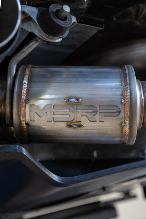 MBRP S70413CF 20-24 Chevrolet Corvette C8 3in Active Cat Back Quad Split Rear Exit Exhaust w/ AFM Sims