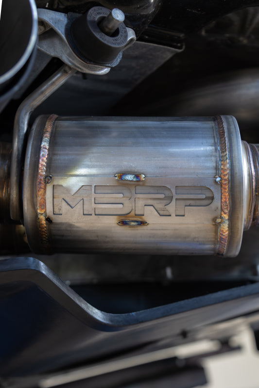 MBRP S70413CF 20-24 Chevrolet Corvette C8 3in Active Cat Back Quad Split Rear Exit Exhaust w/ AFM Sims