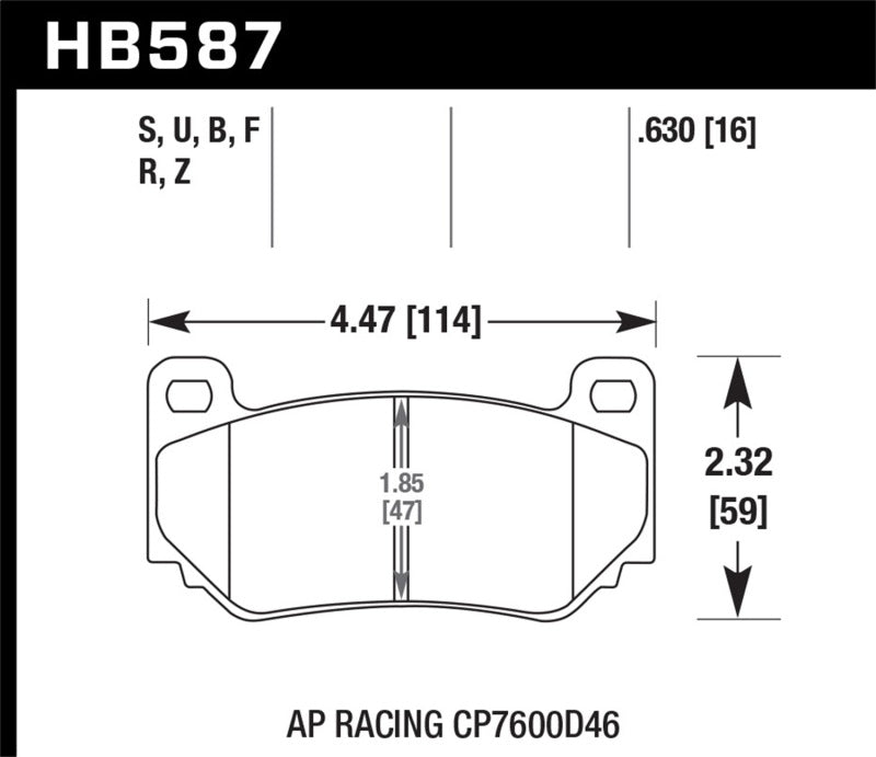 Hawk Performance HB364B.587 Hawk 2002-2004 Audi A6 (Front Rotors 320mm) HPS 5.0 Rear Brake Pads