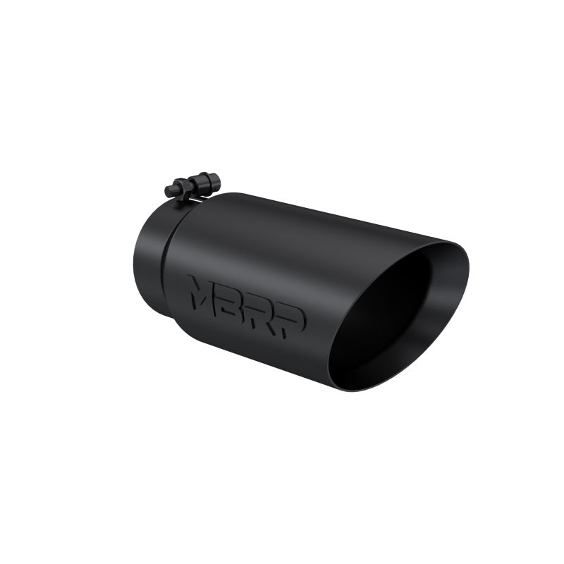 MBRP T5053BLK Universal Tip 5 O.D. Dual Wall Angled 4 inlet 12 length - Black Finish