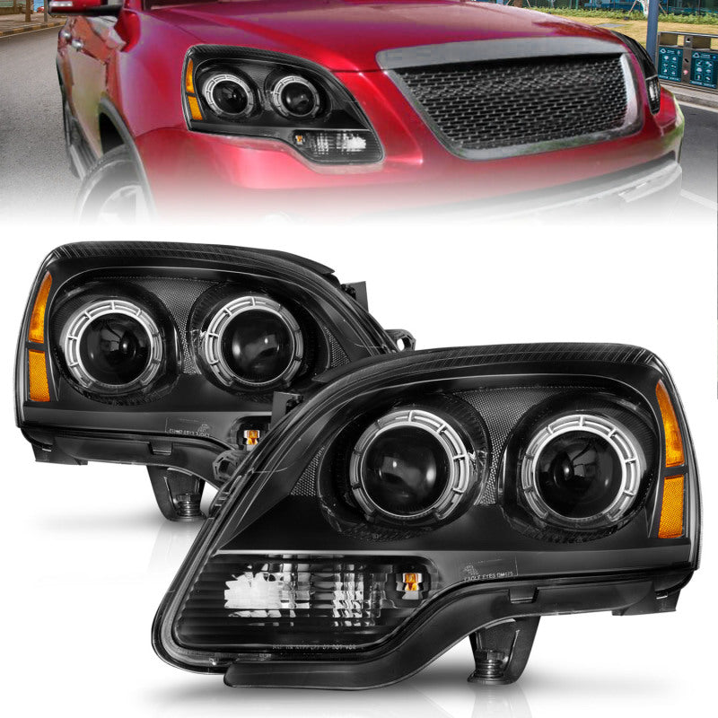 ANZO 111523 Anzo 99-17 GMC Sierra/Denali Headlights Chrome Amber (w/C Light Bars)