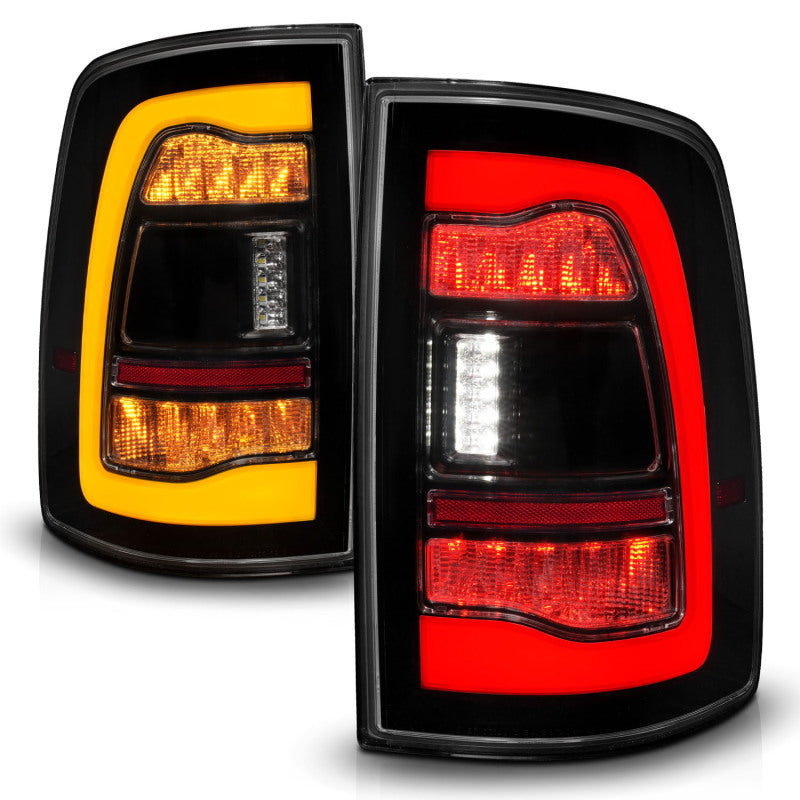 ANZO 311472 09-18 Dodge RAM 1500 Sequential LED Taillights Smoke Black w/Switchback Amber Signal