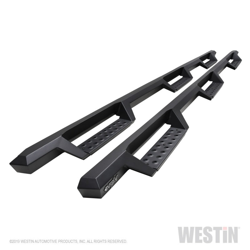 Westin 56-534345 /HDX 19-20 RAM 2500/3500 Crew Cab (8ft Bed) Drop Wheel to Wheel Nerf Step Bars - Txt Black